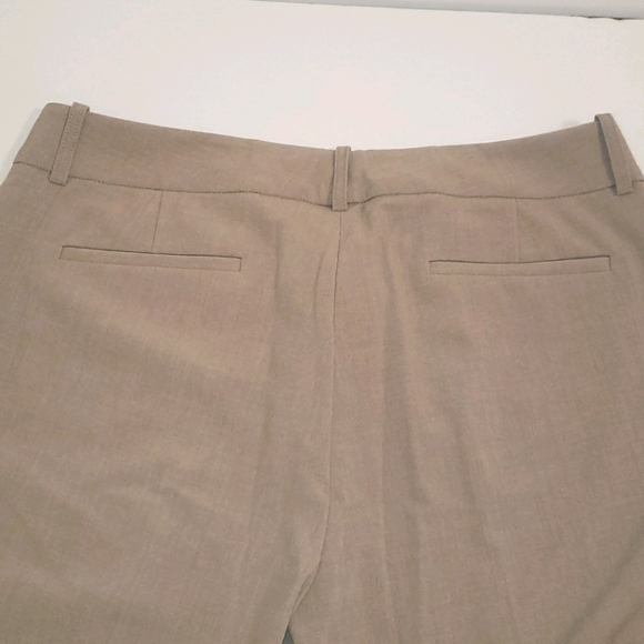 Tahari Wide Leg High Waisted Trousers Khaki Tan Hidden Closure Career Pants 10 - Picture 11 of 16